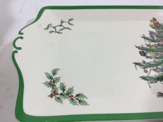 Spode Christmas Tree Serving Tray Sandwiches Cookies Snacks Holiday S3324 - G 4
