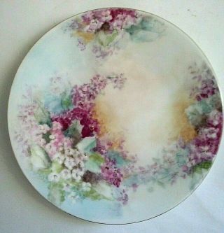 Antique Elite Limoges France Porcelain Plate Hand Painted Floral 6 - 1/8 "