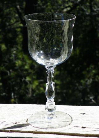 Fostoria Water Goblet Crystal,  Cellini Pattern Vintage Mid - Century