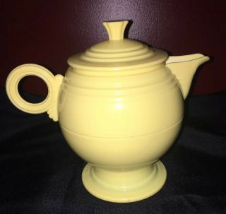 Fiesta Yellow Thermal Covered Teapot Fiestaware Thermos Carafe Warmer
