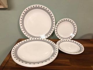 Corelle City Block 4 Dinner Plates 3 Bread And Butter Plates