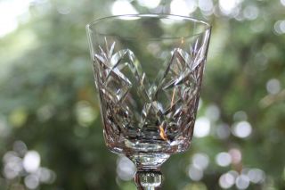 Thomas Webb,  English Cut Crystal Water Goblets (8) Signed 5