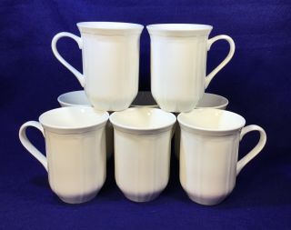 Mikasa Ultima,  Hk 400 Antique White Coffee/tea Mugs,  Set Of 8