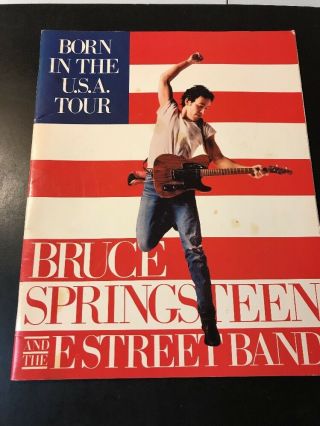 Bruce Springsteen Program Book 1984 1985 Born In The Usa Tour 11 X 14