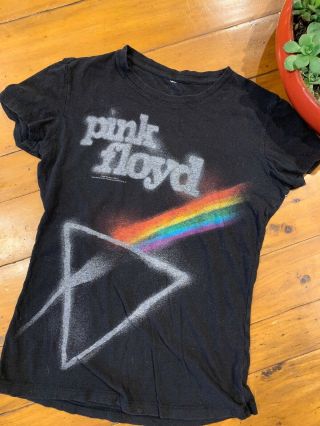Pink Floyd Dark Side Of The Moon Medium Black T - Shirt Rock 2009 Women’s Tee