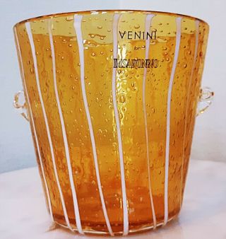 Venini - Disaronno Murano Art Bubble Amber Ice Bucket
