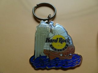 Hard Rock Cafe Kowloon Chinese Fishing Ship Vessel Keyring Keychain