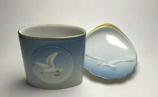 Vintage B&g Bing Grondahl Porcelain Mini Vase & Dish Seagulls Denmark