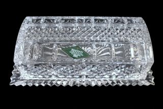 Shannon Ireland Godinger 24 Lead Cut Crystal Brandon Covered Butter Dish Great