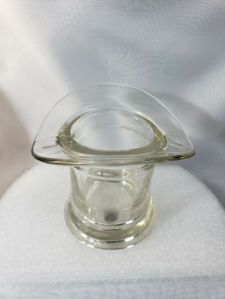 Antique/vintage Glass Top Hat Chic Clear Top Hat.  Wonderful Collectible