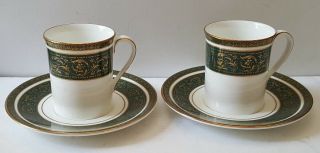 Vintage Royal Doulton Vanborough Demitasse Cups And Saucers
