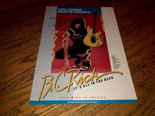 Kiss Paul Stanley B.  C.  Rich Vintage 1987 Guitar Advertisement
