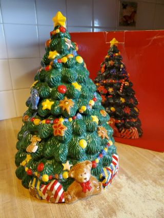 Nikko Christmas Holiday Tree Cookie Jar Christmas Tree