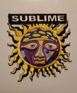 Sublime - Embroidered Iron On Patch / Cond.  / 3 1/2 X 3 1/2 "