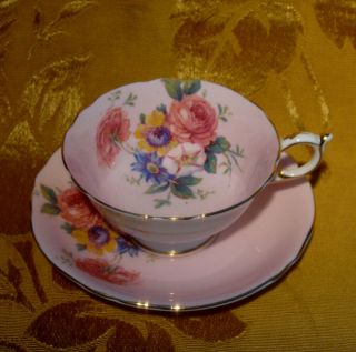 Vintage Paragon Pink Cup & Saucer Floral Rose Made In England