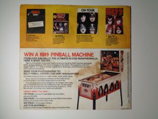 1979 Vintage Kiss Army Fan Club Order Form