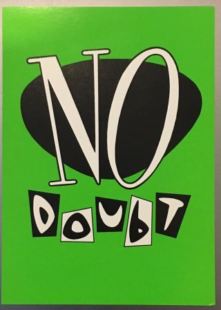 Rare No Doubt Promotional Postcard 1993 Vintage