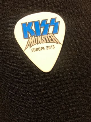 Kiss Monster Tour Guitar Pick Tommy Thayer Signed Europe 2013 Spaceman Blue Rare