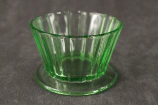 Vintage Kitchen Glass Green Depression Panel Footed Nut Candy Custard Cup