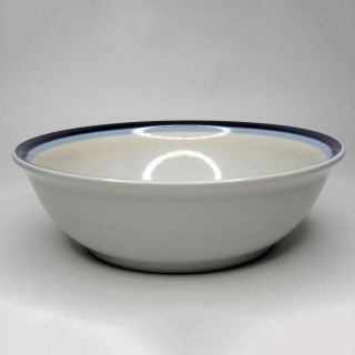 Pfaltzgraff Sky 8 Inch Round Vegetable Bowl Blue Trim Made In Usa Discontinued