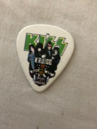 KISS Kruise IV 4 Guitar Pick Gene Simmons Autographed 2014 Red Floral Rare Bass 3