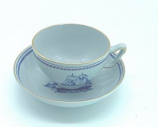 Spode Trade Winds Blue Canton Tea Cup And Saucer
