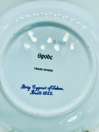 Spode TRADE WINDS BLUE Canton Tea cup and Saucer 4