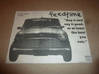 Feedtime Australia Band Clipping Print Ad Noise Rock Brainbombs Scientists Cows