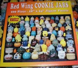 500 Piece.  Jig Saw Puzzle.  Red Wing Cookie Jars.  2000 Convention Commemorative