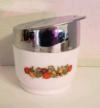 Vintage Gemco Spice Of Life Sugar Bowl With Flip Top Lid