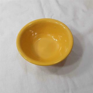 Vintage Bauer Pottery Yellow Ringware 4 3/8 " Fruit Dessert Bowl Made In Usa