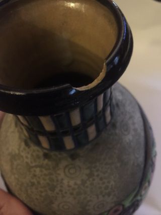 Vintage Amphora Czech Moisiac Vase 18” Chip On Top 2