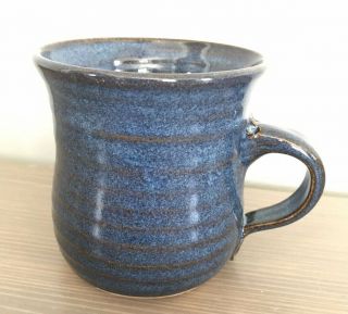 Handmade Pottery Coffee Mug By Rhonda Parker Of Jersey (blue,  8 Oz. )
