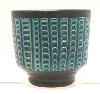 Rimini Blue Vase Planter Aldo Londi Bitossi Raymor Italian Style Pottery Ceramic