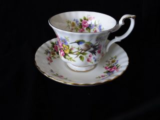 Royal Albert " Hummingbird " Teacup And Saucer From The Woodland Series
