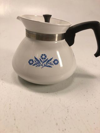 Vintage Corning Ware Blue Cornflower Tea Kettle 6 Cup P - 104 W/metal Lid