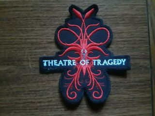 Theatre Of Tragedy,  Sew On Red And White Embroidered Patch