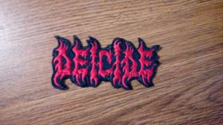 Deicide,  Iron On Red Embroidered Patch