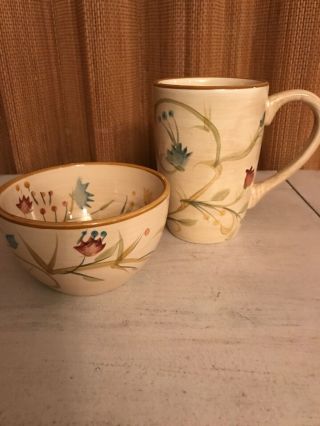 Target Home American Simplicity Floral Mug & Small Fruit Bowl