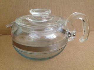 Vintage Pyrex 6 - Cup Glass Stovetop Coffee/tea Pot.  Model 8446 - B