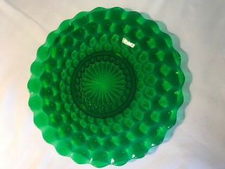Vintage Anchor Hocking Green Bubble Dinner Plate