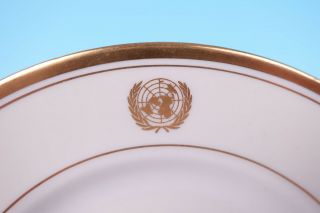 Vintage United Nations Dinner Service Plate Syracuse China Gold Un U.  N.  York