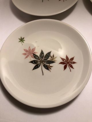Peter Terris Calico Leaves Bread and Butter Plates Shenango China 2