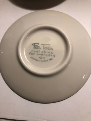 Peter Terris Calico Leaves Bread and Butter Plates Shenango China 3