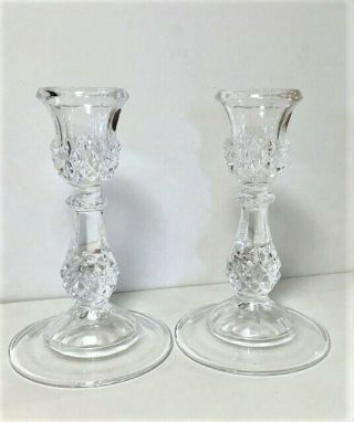 Vintage Cristal D’arques Longchamp Candlestick Crystal Candle Holders 1 Pair