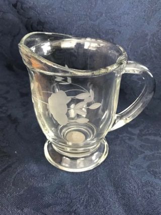 Princess House Heritage Crystal Mini Pitcher Comes Appox 3 "