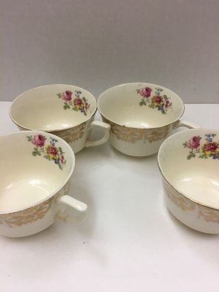 Keystone Canonsburg Pottery Company Set Of Four Tea Cups Jl 12 516 B