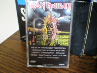 Iron Maiden 1st Album Self Titled Cassette Tape Killers Powerslave Piece Of Mind
