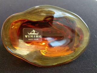 Viking Glass Amber Bunny Figure 2