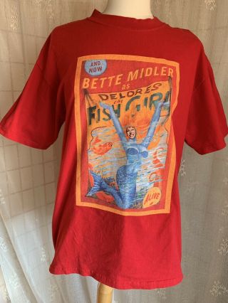 Jerzees Red Bette Midler Live In Tour T - Shirt Large